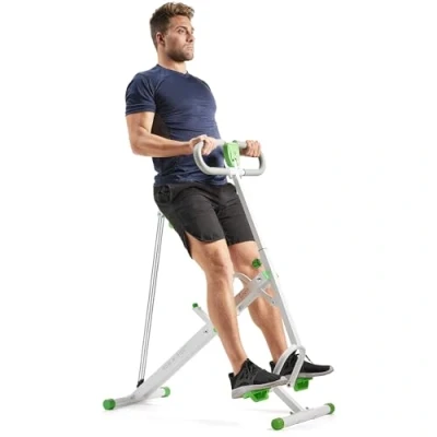 Abbildung von Sunny Health &amp; Fitness Trainingsgerät Row N Ride™, aufrecht, Grün, Nr. 077G