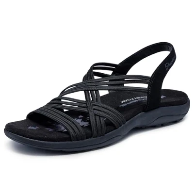 Abbildung von Skechers Damen Reggae Slim Simply Stretch Sportsandale, Schwarz