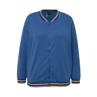 Abbildung von Ulla Popken Sweatjacke, Damen, Größe: 46/48, Gray blue