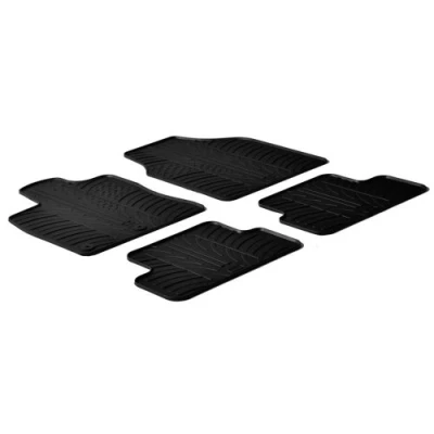 Abbildung von Gledring 0290 Fußmattensatz Gummi vorne und hinten 4 schwarz 750mm 550mm NISSAN: Qashqai / Qashqai+2 I