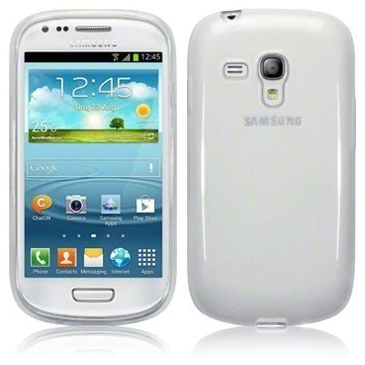 Abbildung von itronik® 0,35mm Ultra Slim Flacher Bumper die dünnste Flexible Schutzhülle für Samsung Galaxy S3 Mini i8190 Bumpers Case Hülle Schale Schutz Tasche Weiss transparent durchsichtig