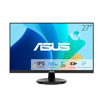 Abbildung von ASUS Eye Care VA27DQFR 27 Zoll Full HD Monitor Rahmenlos, Flicker Free, Blaulichtfilter, Adaptive Sync 100 Hz, 1ms MPRT, 16:9 IPS Panel, 1920x1080 DisplayPort, HDMI, Speaker