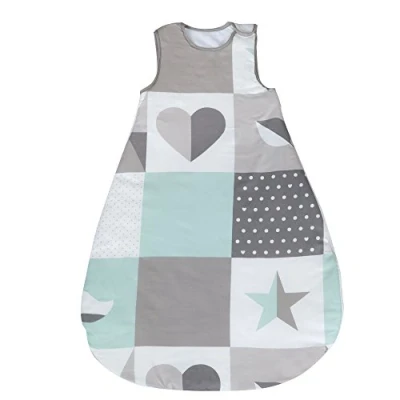 Abbildung von roba Schlafsack, Babyschlafsack ganzjahres, Happy Patch Mint, 90 cm