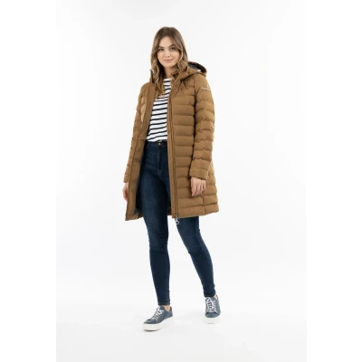 Abbildung von DREIMASTER Maritim Damen wattierter Steppmantel L / Dunkler Sand 100% Polyester