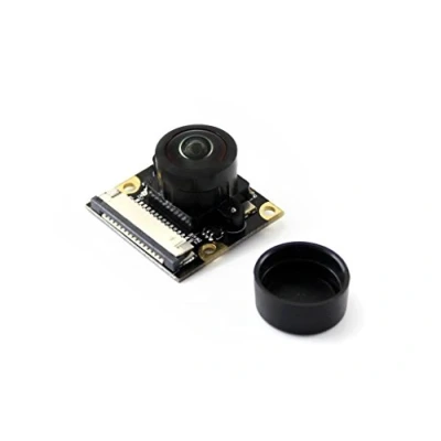 Abbildung von Waveshare Camera Module Kit 5MP OV5647 Sensor Fisheye Lens Adjustable Focus 2592x1944 Still Picture Resolution 1080p Video Record for All Visions of Raspberry Pi with 200 Degree Angle View
