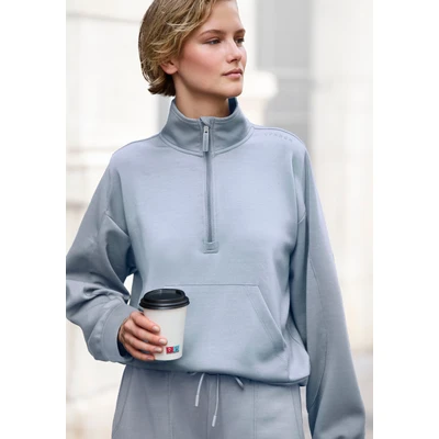 Abbildung von Copenhagen Studios Langarmshirt, aus hochwertigem Material mit Stehkragen und Reißverschluss
