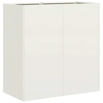 Abbildung von vidaXL Blumentopf Pflanzkübel Weiß 40x40x80 cm Kaltgewalzter Stahl (1 St)