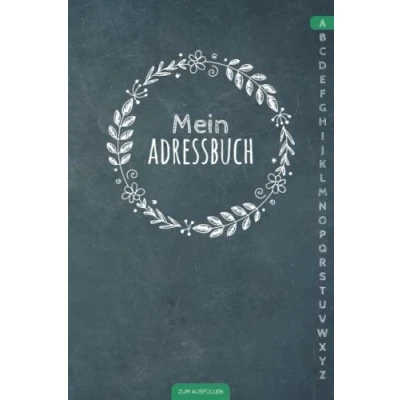Abbildung von Mein Adressbuch: Handliches Kontaktbuch mit Telefonregister und Geburtstagskalender Telefonbuch klein DIN A5 Register A Z alphabetisch ... Geburtstag Vintage Design Softcover