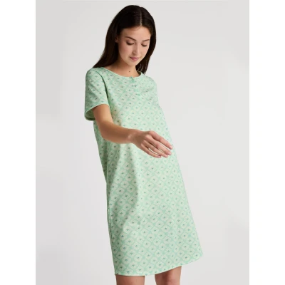 Abbildung von Calida Flower Kurzarm Nachthemd, Damen, Größe: 48/50, Soft green