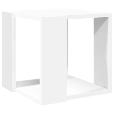 Abbildung von vidaXL Couchtisch, Beistelltisch mit Stauraum, Kaffeetisch Sofatisch für Wohnzimmer, Teetisch Tisch Wohnzimmertisch, Weiß Holzwerkstoff