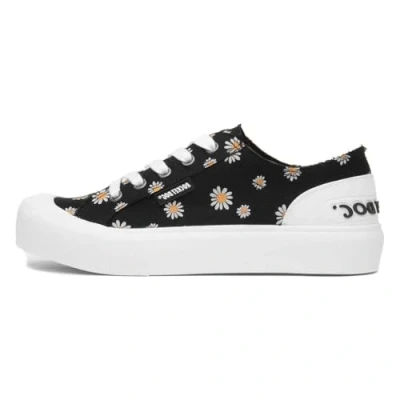 Abbildung von Rocket Dog Damen Jazzin Plus Sneaker, Schwarz mit Gänseblümchen, 36 EU