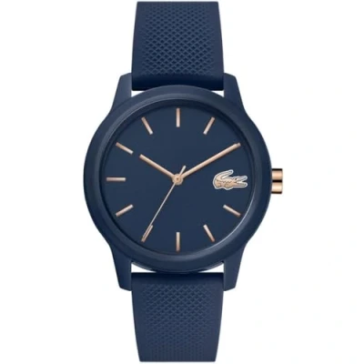 Abbildung von Lacoste Analog Quarzuhr für Damen mit Marinblaues Silikonarmband 2001067