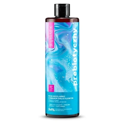 Abbildung von VIANEK Mizellenwasser mit Salicylsäure 400 ml Entfernt Make up, Reinigt Poren, Reduziert Unreinheiten up Entferner ​ für alle Hauttypen Sanfte Reinigung und vegane Formel