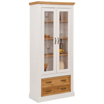 Abbildung von Home affaire Vitrine &quot;Selma&quot;, Höhe 180 cm, mit schöner Holzmaserung