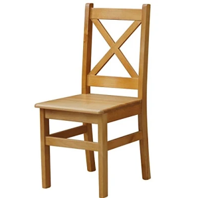 Abbildung von k koma Stuhl KREUZSTUHL MASSIV Kiefer Holz NEU restaurantstuhl MASSIVHOLZ (Alder)
