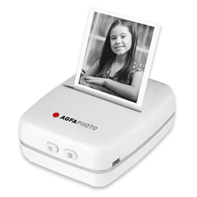 Abbildung von AgfaPhoto Realipix Pocket P Schwarz Weiß Thermodrucker für Kinder mit spaßiger App zum Malen &amp; Kritzeln, normal, ARKMPW