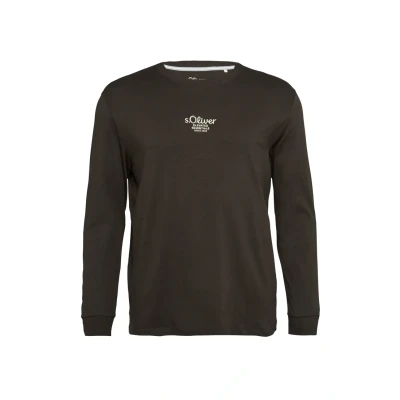 Abbildung von s.Oliver Langarm Langarmshirt, Herren, Größe: XXL, Dunkelbraun