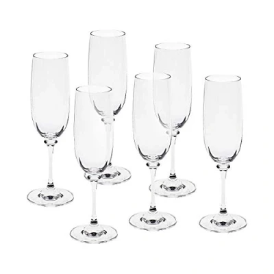 Abbildung von CRISTALICA Sektglas 6er Set Condor Optik 190ml Kelch Schampus Champagner Bleikristall klar