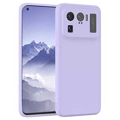 Abbildung von EAZY Case Silikonhülle für Xiaomi Mi 11 Ultra Hülle Silikon Lila weich stoßfeste Handyhülle Schutzhülle mit Kameraschutz Dünn Premium Schutz Cover TPU Phone Bumper Lavendel Violett