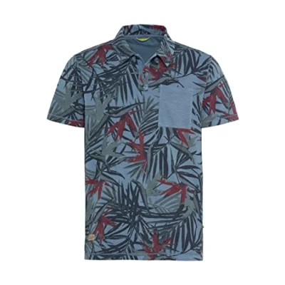 Abbildung von camel active Kurzarm MIT Allover Poloshirt, Herren, Größe: XXL, Indigo