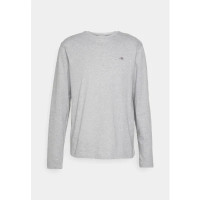 Abbildung von GANT REG Shield Langarmshirt, Herren, Größe: XL, Grey melange