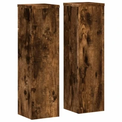 Abbildung von vidaXL Blumenständer Pflanzenständer 2 Stk. Räuchereiche 17x17x60 cm Holzwerkstoff (2 St)