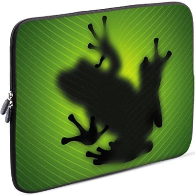 Abbildung von Sidorenko Laptop Tasche für 14 14,2 Zoll Universal Notebooktasche Schutzhülle Laptoptasche aus Neopren, PC Computer Hülle Sleeve Case Etui, Grün