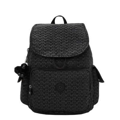 Abbildung von Kipling City Pack Mittelgroßer Rucksack, Signature Emb (Schwarz)