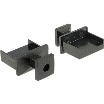 Abbildung von DELOCK Staubschutz für USB Typ A Buchse mit Griff 10 Stück schwarz