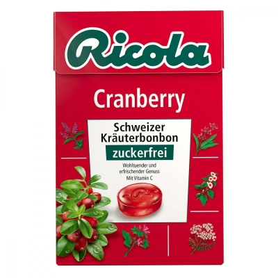 Abbildung von Ricola ohne Zucker Box Cranberry Bonbons
