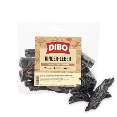 Abbildung von DIBO Rinderleber, 100g Beutel, der kleine Naturkau Snack oder Leckerli für Zwischendurch, Hundefutter, Qualitätskauartikel ohne Chemie von