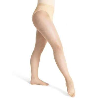 Abbildung von Capezio Damen Professional Fishnet Seamless Tight Strumpfhose, beige (Shortbread), S/M