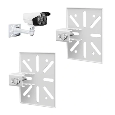 Abbildung von Verstellbare Dachrinnenhalterung Überwachungskamera Kamera Halterung, Wandhalterung Kamerahalterung Universal Verbinder Passend, Kamerabefestigungssockel Installation Outdoor Mount Zubehör, 2 Stück