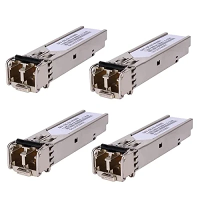 Abbildung von 4 Stück 1,25G 850nm Multimode SFP LC Transceiver Glasfasermodul 550 Meter 1000Base SX MMF für Cisco GLC MMD/SX MM/SFP GE S,Fortinet,Ubiquiti UniFi UF MM 1G,S Meraki MA 1GB