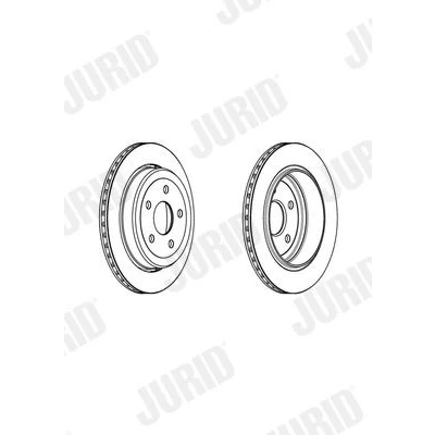 Abbildung von JURID 562970JC Bremsscheibe 330 22 5 127 Belüftet beschichtet ohne Zubehör JEEP: GRAND CHEROKEE 4