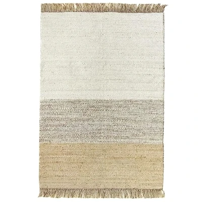 Abbildung von HAMID Jute Teppich, Nur, Teppich 100% Natur, Jutefaser Handgewebt, Weicher und Hohe Festigkeit für Wohnzimmer, Esszimmer, Schlafzimmer, Flurteppich (D2, 170x120cm)