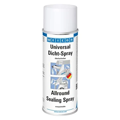 Abbildung von WEICON Universal Dicht Spray 400 ml, Allesdicht Spray, Wasserfester Flüssigkunststoff, grau