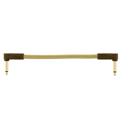 Abbildung von Fender Deluxe Series Instrumentenkabel, Winkel/Winkel, Tweed, 15,2 cm, 20 Stück