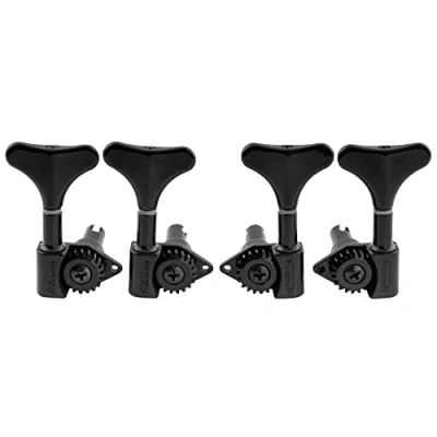 Abbildung von Wilkinson WJB750 2L2R Bass Tuners Mechaniken Übersetzung 20:1 Machine Heads Tuning Pegs Stimmwirbel für Ibanez Style E Bass, Schwarz