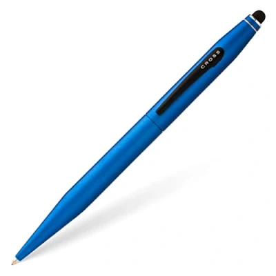 Abbildung von Cross Tech 2 Kugelschreiber (Schreibfarbe: schwarz, mit Stylus, Standardbox) Metallic Blau