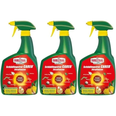 Abbildung von CELAFLOR® Schädlingsfrei CAREO Zierpflanzenspray 3 x 800ml Vollsystemische Wirkung gegen saugende und beißende Schädlinge