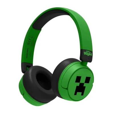 Abbildung von OTL Minecraft Creeper Kinderkopfhörer ohne Kabel Bluetooth Kopfhörer (Bluetooth, mit Lautstärkeregler und Audio Sharing Kabel)