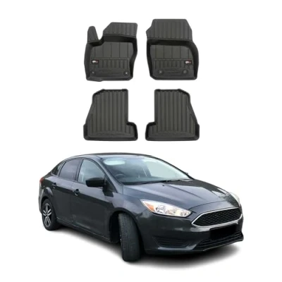 Abbildung von OMAC Gummi Fußmatten kompatibel mit Ford Focus mk3 2011 2018 alle Premium TPE 4X