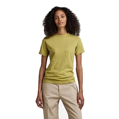 Abbildung von G STAR RAW Damen Puff Logo Slim T Shirt, Grün (leek green D22761 336 D613), M