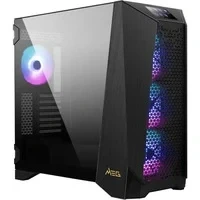 Abbildung von MSI MEG Prospect 700R Mid Tower ATX Gehäuse (2X USB 3.0, 1x Type C Anschluss, 4X 140mm A RGB Fan im Lieferumfang, schwarz, RGB)