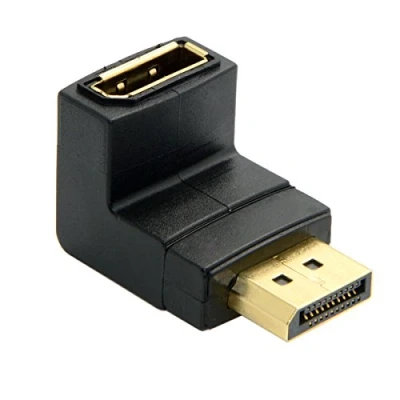 Abbildung von Cablecc 90 Grad DisplayPort Stecker auf Buchse, Verlängerungsadapter