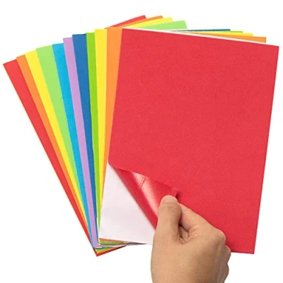 Abbildung von Baker Ross AX950 Regenbogen Selbstklebende Moosgummi Platten 24er Pack, Buntes Kunstzubehör zum Basteln für Kinder und Erwachsene, Bastelmaterial Schultüten, Mittel