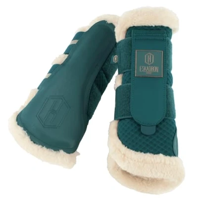 Abbildung von Eskadron Heritage Gamaschen Mesh Fauxfur, Farbe:Vintage Green, Größe:M