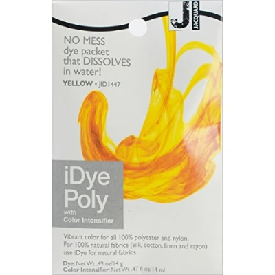 Abbildung von Jacquard Textilfarbe iDye Poly, Färbemittel für synthetische Gewebe, 14g Päckchen inkl. Farbverstärker