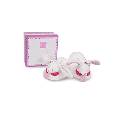 Abbildung von Doudou et Compagnie Hausschuhe mit Rassel, Rosa